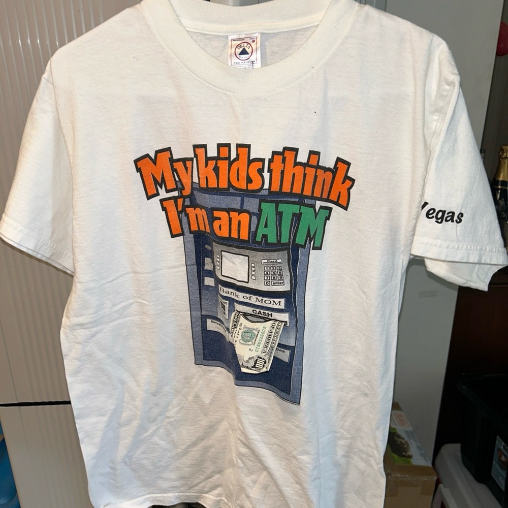 Vintage My Kids Think I’m An ATM Shirt-Bank Of Mom (M)/Dad (L)